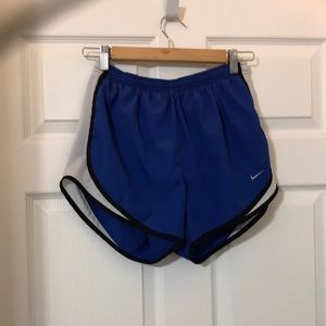 blue athletic shorts